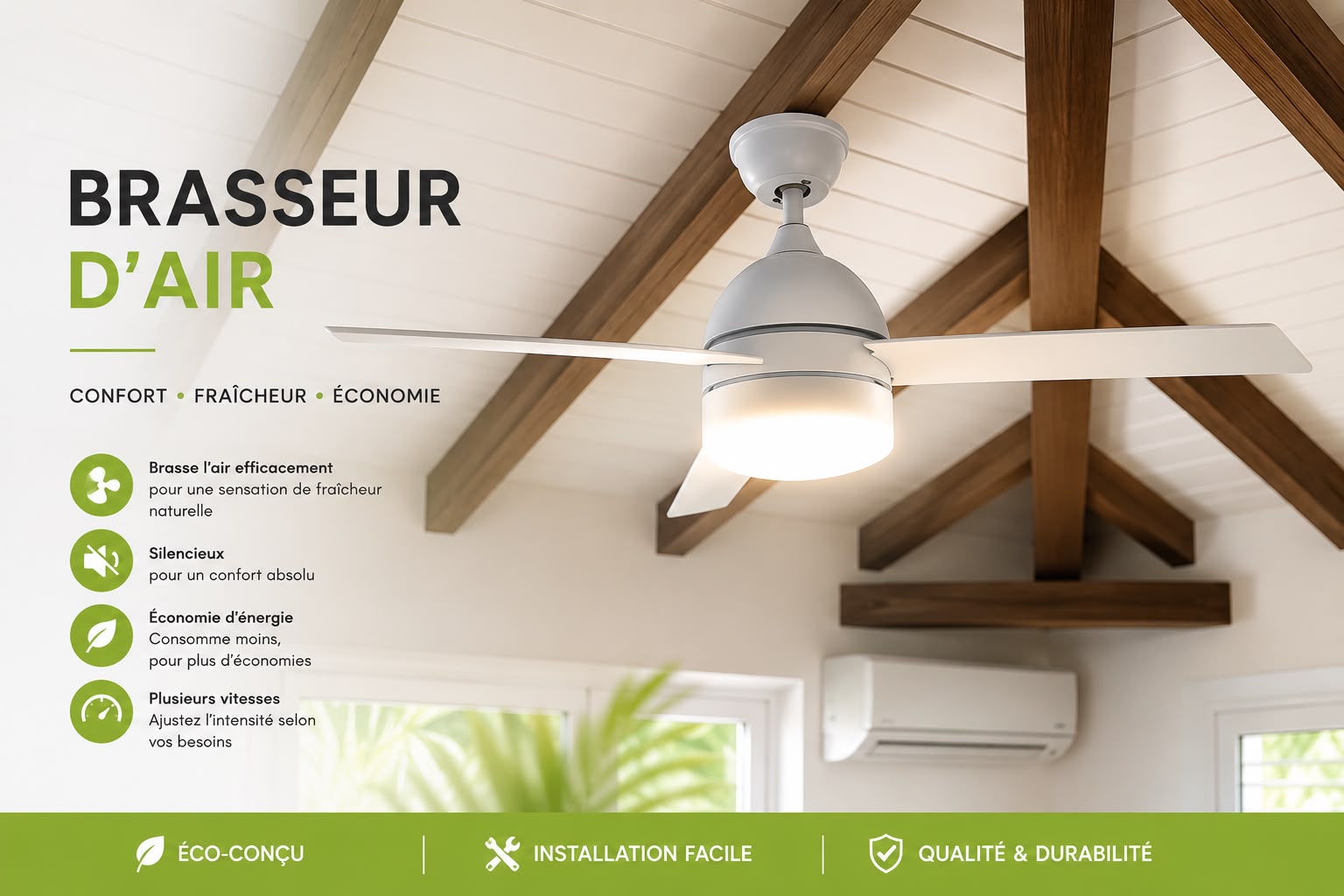 Brasseur d'air Martinique : confort, fraîcheur et économie d'énergie